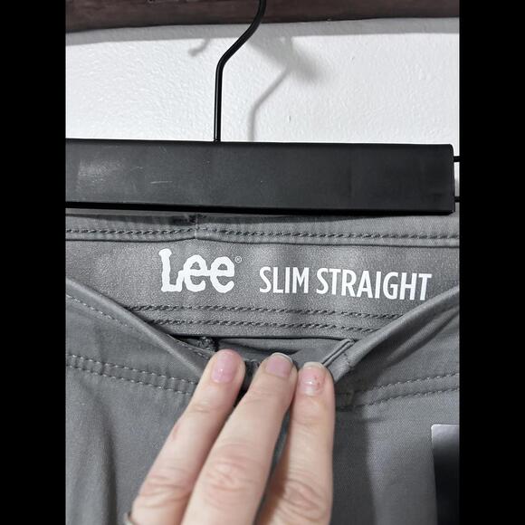 NWT Lee Slim Straight Gray men's pants size 38x30 - Picture 3 of 5
